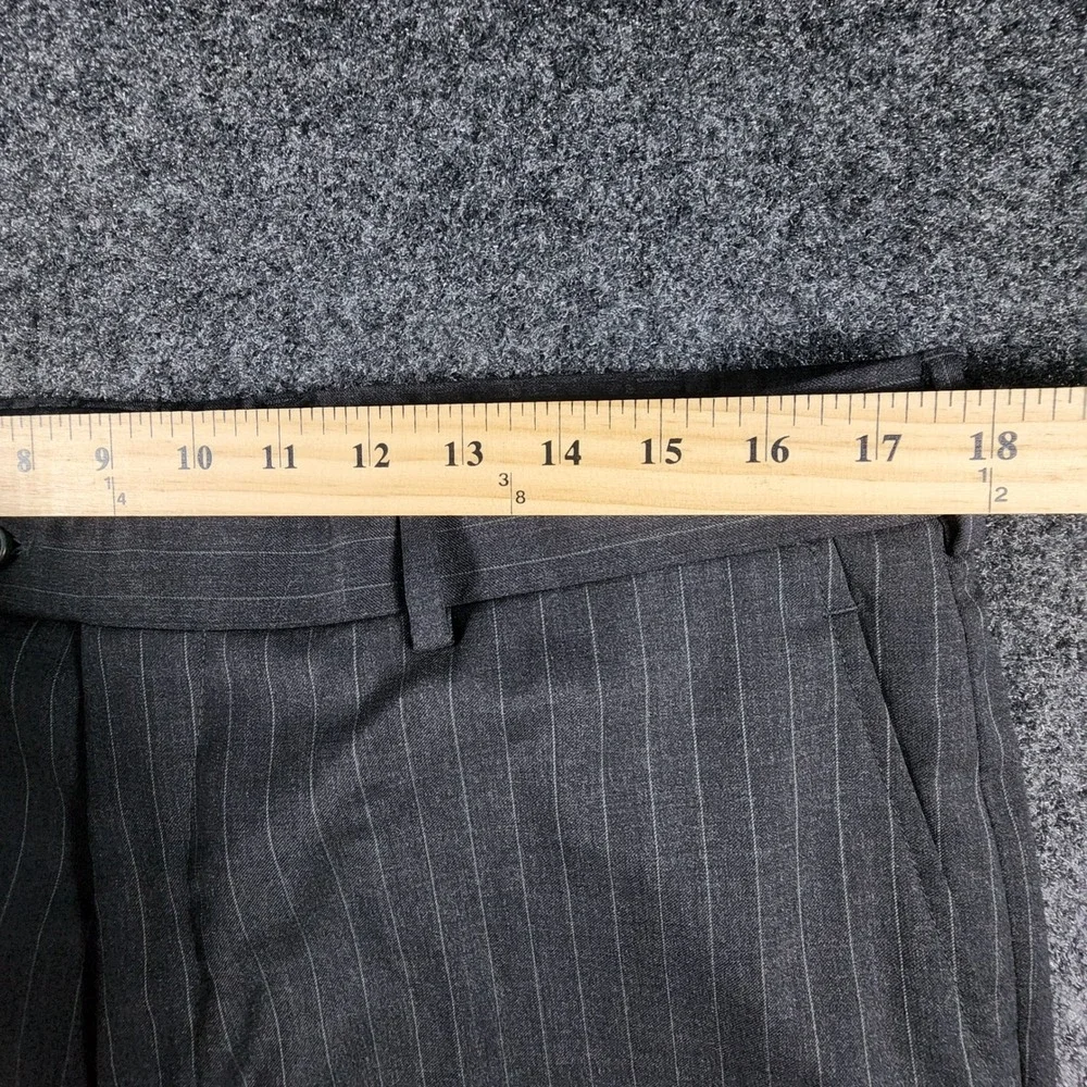 Brooks Brothers Suit Mens 46XL 35W Grey Pinstripe 1818 Fitzgerald Made In USA